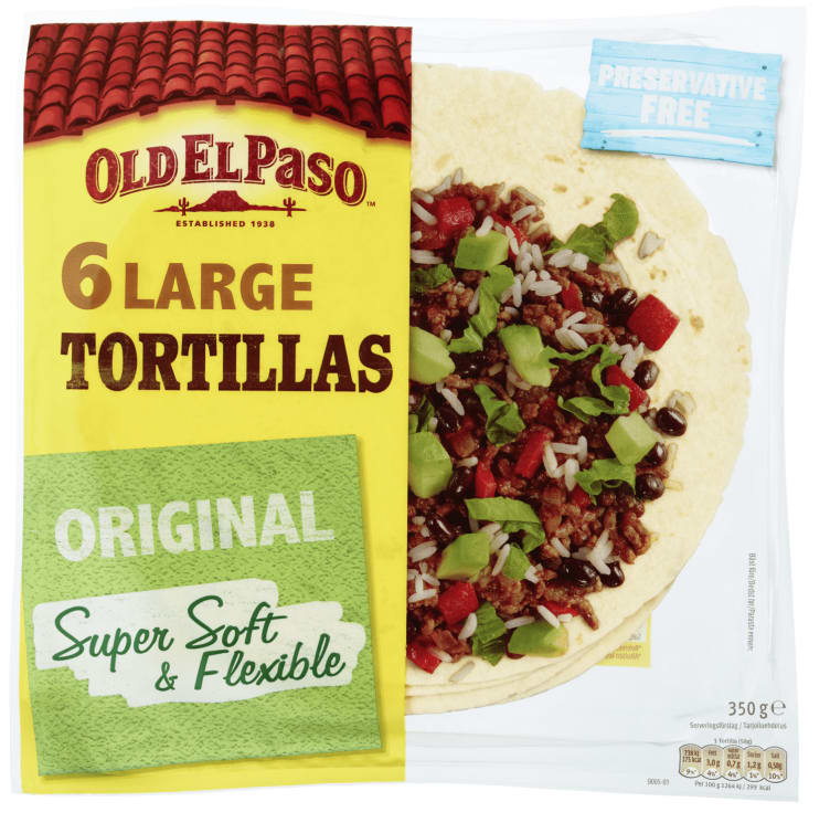 Tortillas Large Super Soft 6stk 350g