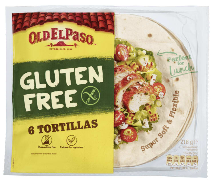 Old El Paso Tortilla Glutenfri 216g