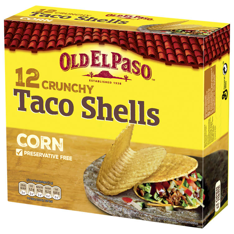 Old El Paso Taco Shells 12stk 156g