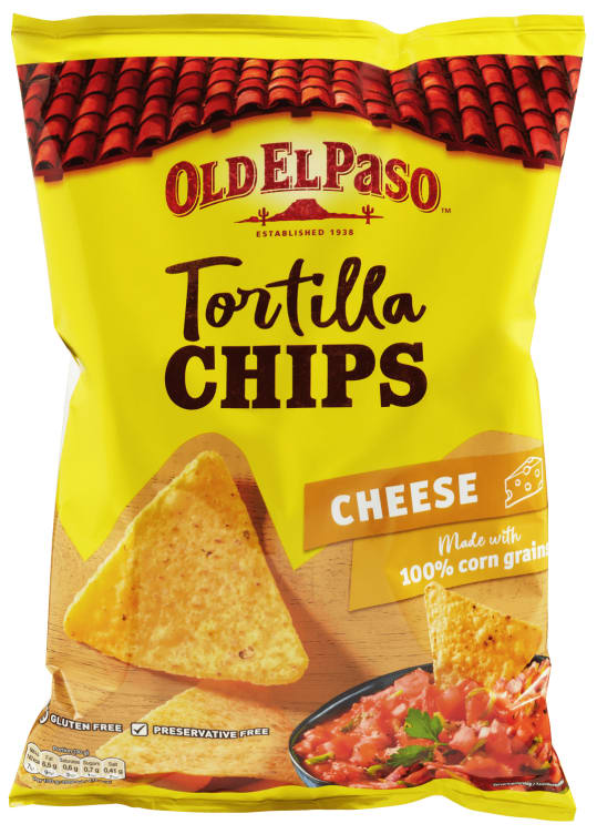 Bilde av Tortilla Chips Cheese 185g Old El Paso