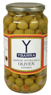 Oliven Grønne m/Pimento 935g Ybarra
