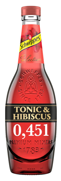 Tonic Water Hibiscus 0,45l flaske Schweppes