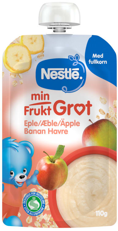 Product Image for Min Fruktgrøt Eple&Banan 6mnd 110g Nestle