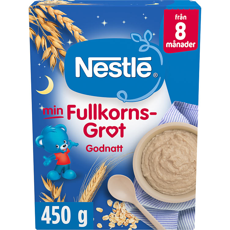 Product Image for Min Fullkornsgrøt God Natt 8m 450g Nestle