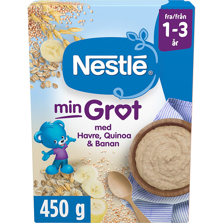 Product Image for Min Grøt Havre Quinoa&Banan 1-3 År Nestle