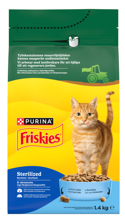 Friskies Steril Laks&Grønnsaker 1.4kg Purina