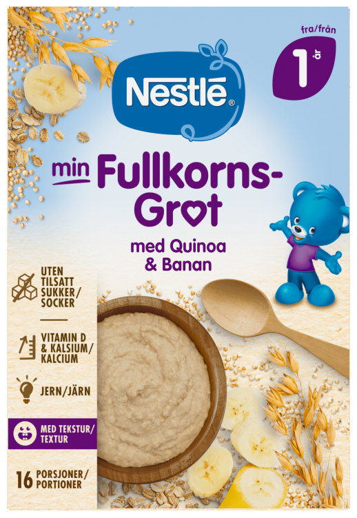 Min Fullkornsgrøt Quinoa Banan 1år 410g