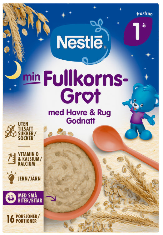 Min Fullkornsgrøt God Natt 1år 410g