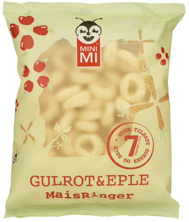 Maisringer m/Eple&Gulrot 30g Minimi