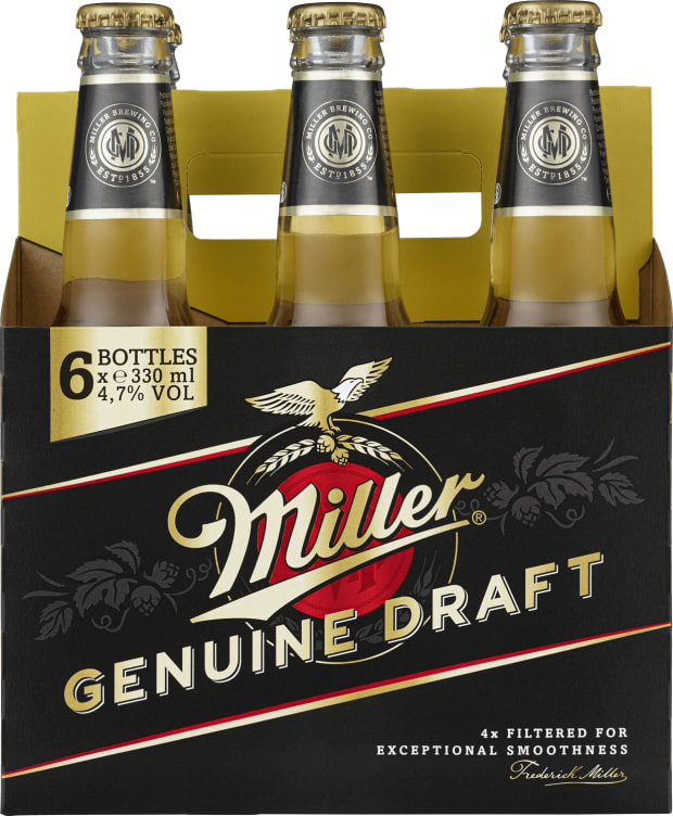 Miller Genuine Draft 0,33lx6 flaske