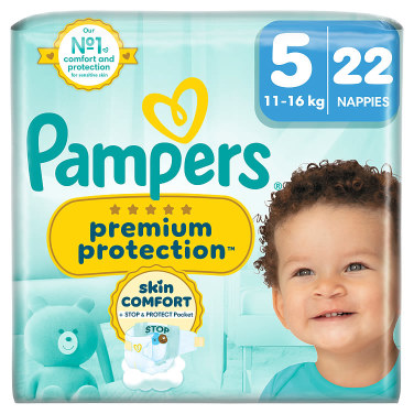 Pampers Bleier S5 Prem Prot 11-16kg 22stk
