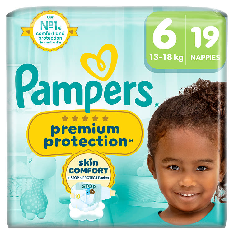 Product Image for Pampers Bleier Prem Prot S6 13-18kg 19stk