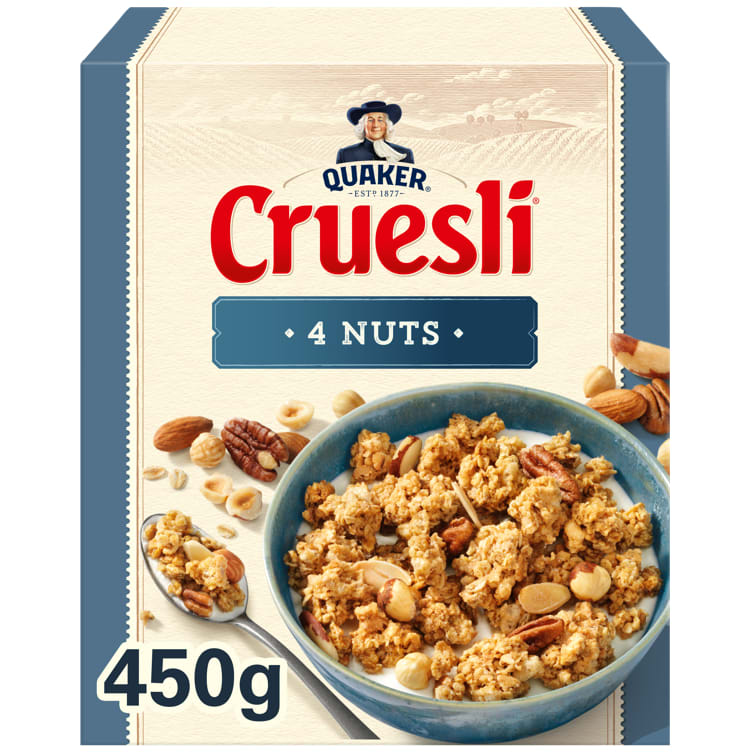 Cruesli 4 Nuts 450g Quaker
