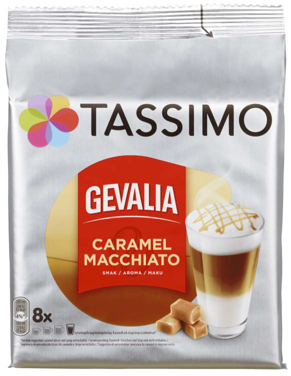 Tassimo Gevalia Latte Macchiato Karamell 8kaps.