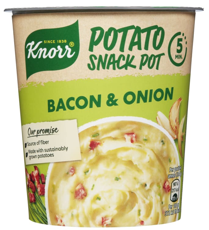 Snack Pot Potato Bacon&Løk 51g Knorr