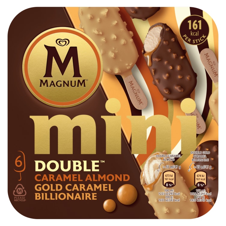 Magnum Småis Caramel 6x55ml