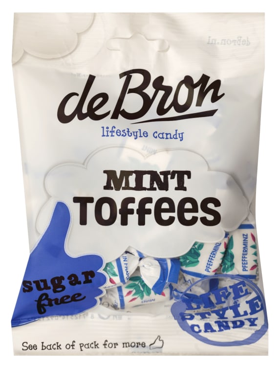 Mint Toffees Sukkerfri 90g De Bron