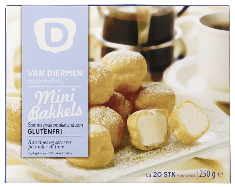 Minibakels glutenfri 250g Van Diermen