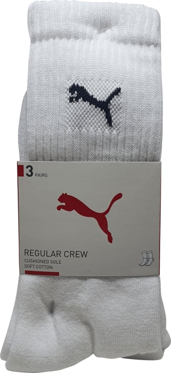 Crew Sock 3pk Hvit 35/38 Puma