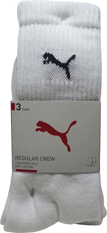 Crew Sock 3pk Hvit 43/46 Puma