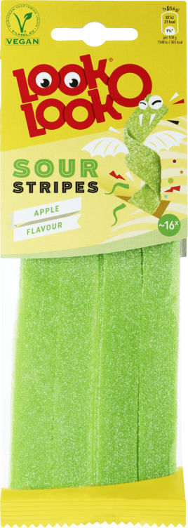 Sour Apple Stripes 90g Look-O-Look