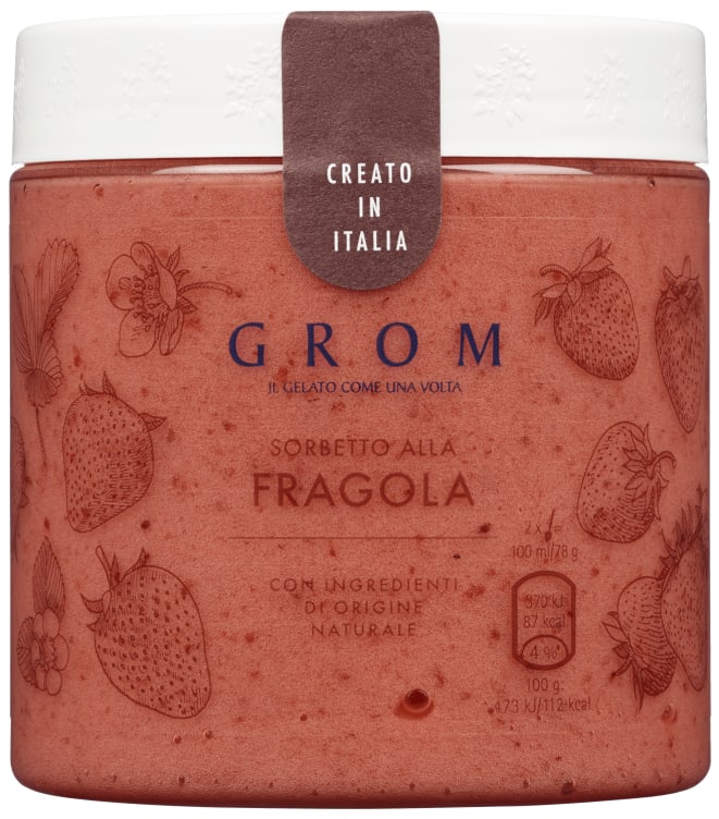 Grom Is Jordbærsorbet 460ml