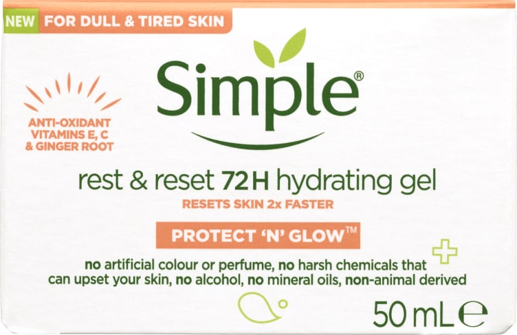 Simple Rest&Reset 72h Hydrating Gel 50ml