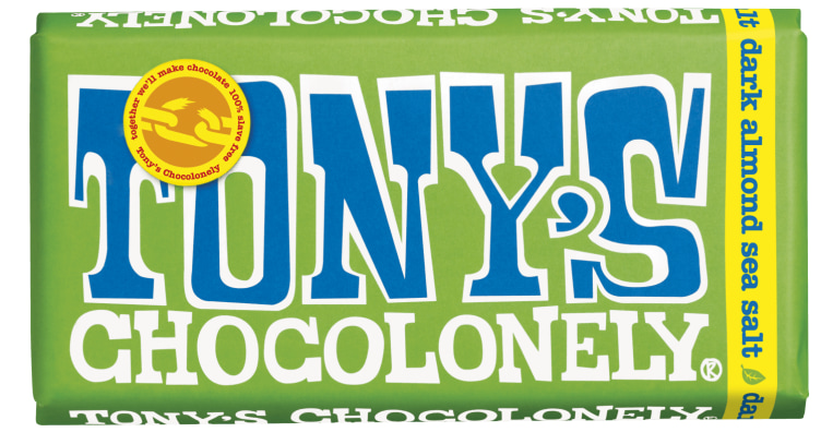 Sjokolade Mørk Mandel Havsalt 180g Tony's