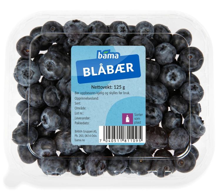 Blåbær 125g Smågodt pris