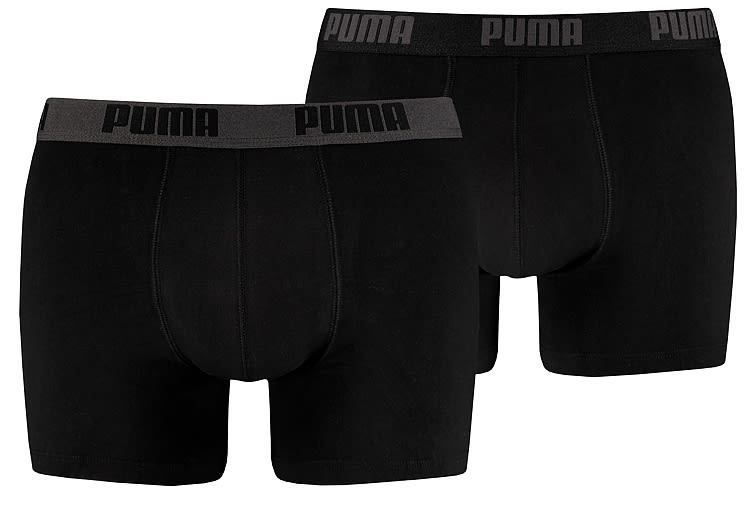 Boxer Basic Herre 2pk Black/Black L Puma