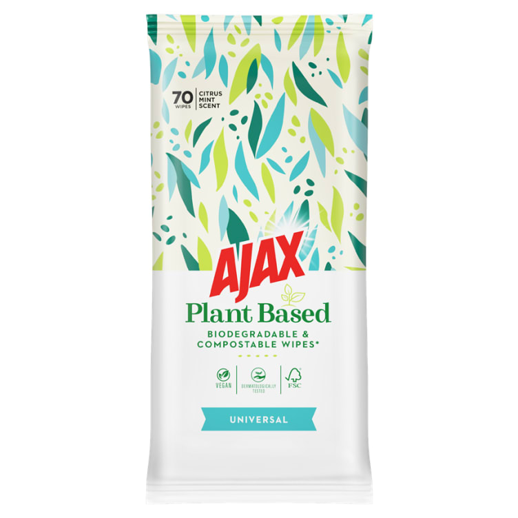 Ajax Universal Wipes Plant Based 70stk