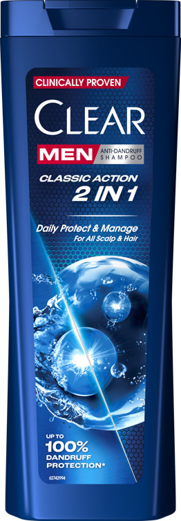 Product Image for Clear Shampoo 2in1 Classic Action 225ml