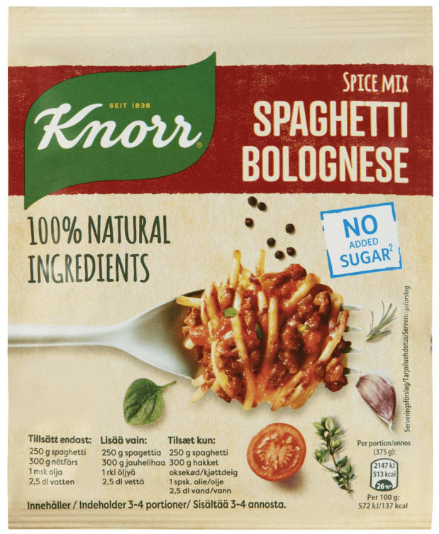 Spaghetti Bolognese Mix 38g Knorr