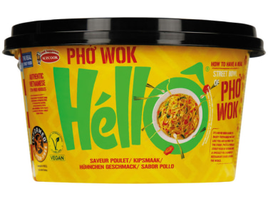 Pho Wok Nuddelboks m/Kylling Gl.Fri 76g Hello