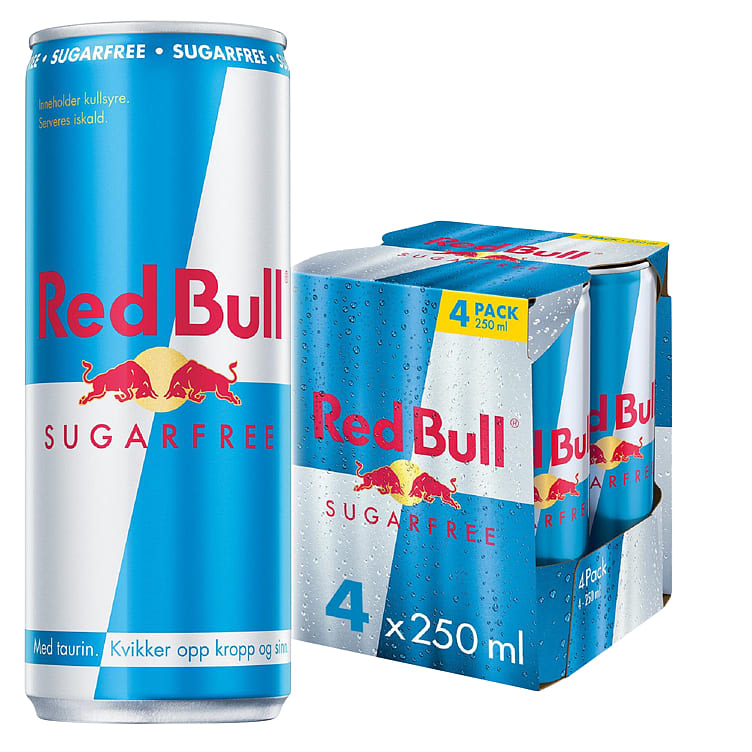 Red Bull Sukkerfri 250mlx4 boks