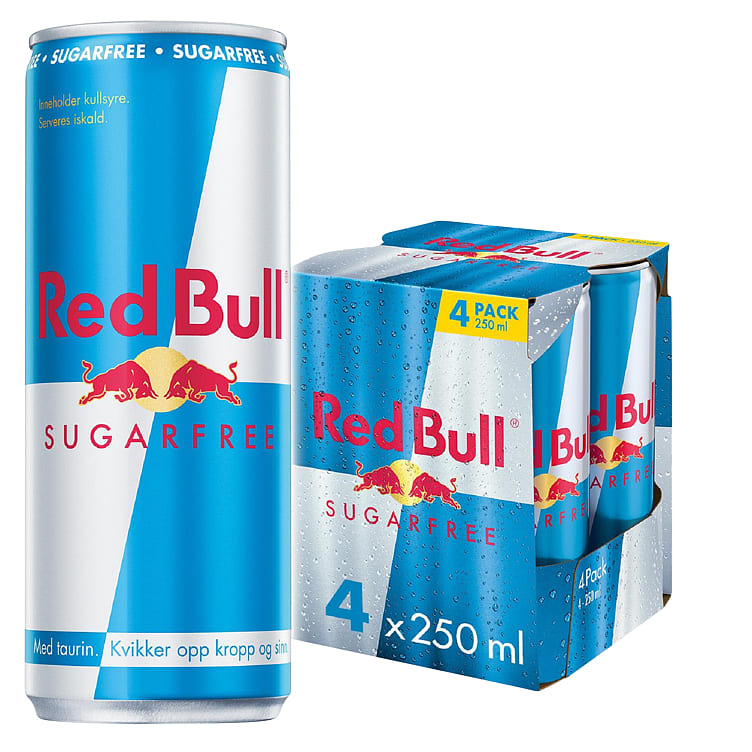 Red Bull Sugar Free 4stk x 0,25l