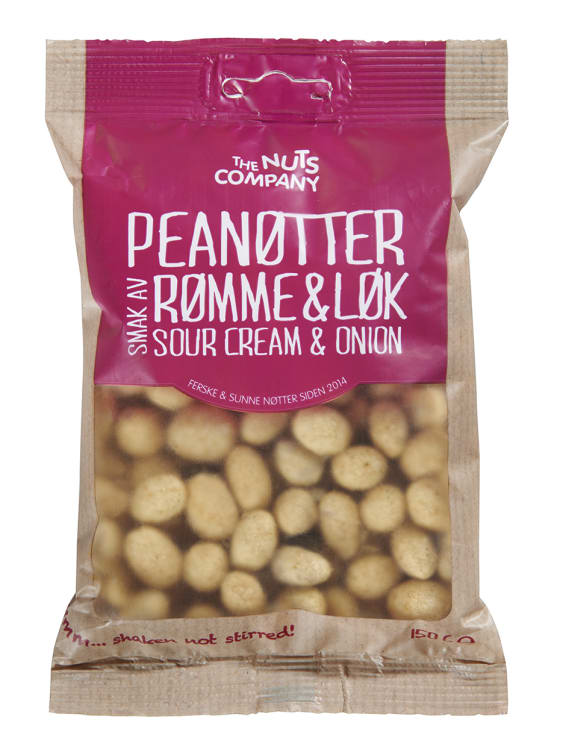 Peanøtter Rømme&Løk 150g The Nuts Company