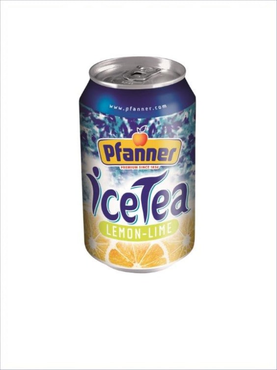 Bilde av Pfanner Icetea Sitron/Lime 0,33l boks