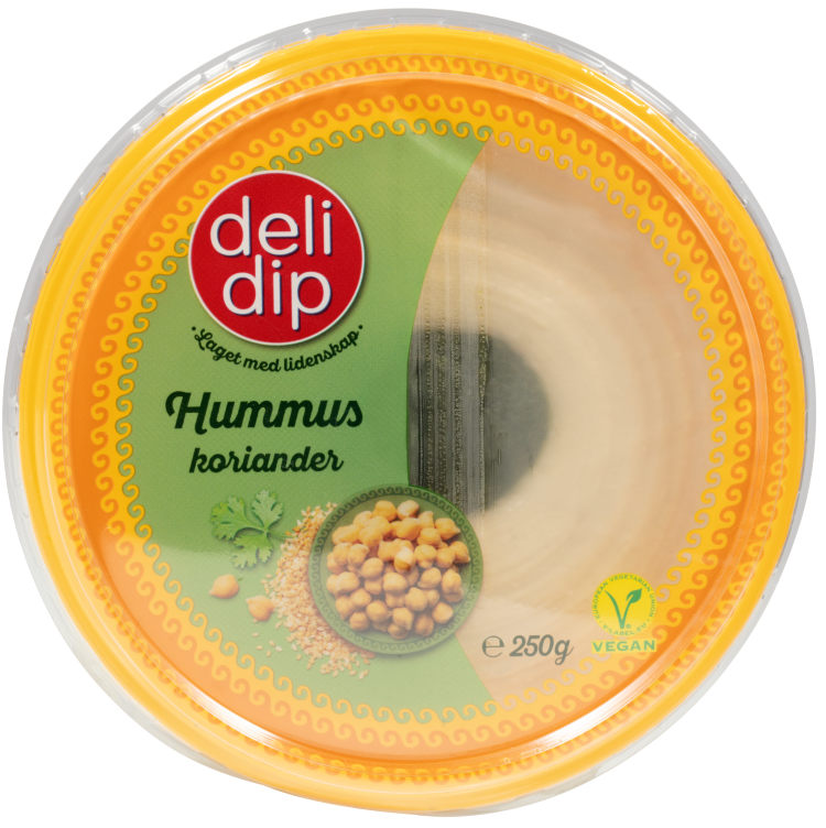 HUMMUS KORIANDER 250G DELI DIP