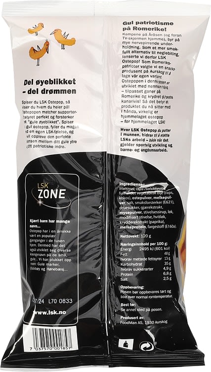 Ostepop Ingredienser () Ostepop Ingredienser