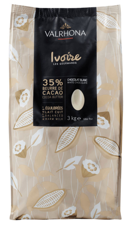 Sjokolade Hvit 35% Ivoire 3kg Valrhona - A La Carte Produkter AS