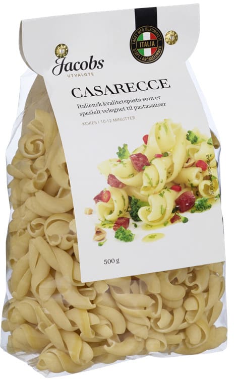 Pasta Casarecce 500g Jacobs Utvalgte - Unil